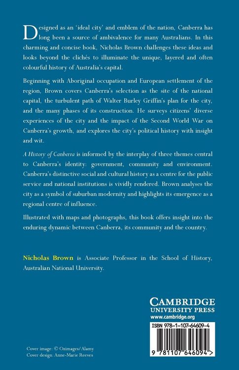 Produktbild: A History of Canberra