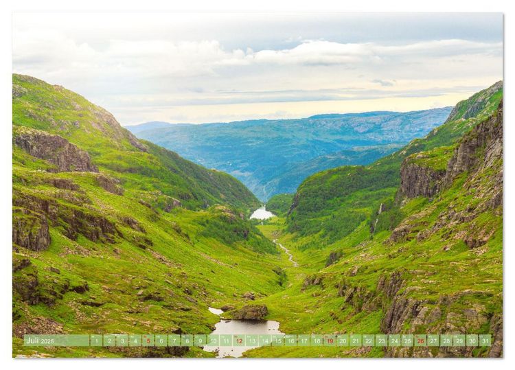 Produktbild: Norwegen aus dem Hubschrauber - Luftaufnahmen und Panorama (Tischkalender 2026 DIN A5 quer), CALVENDO Monatskalender