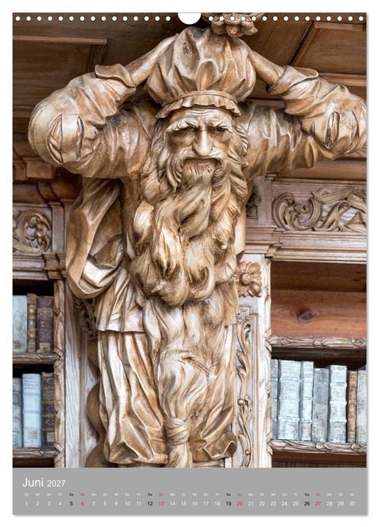 Produktbild: Waldsassen Stiftsbibliothek (Wandkalender 2027 DIN A3 hoch), CALVENDO Monatskalender