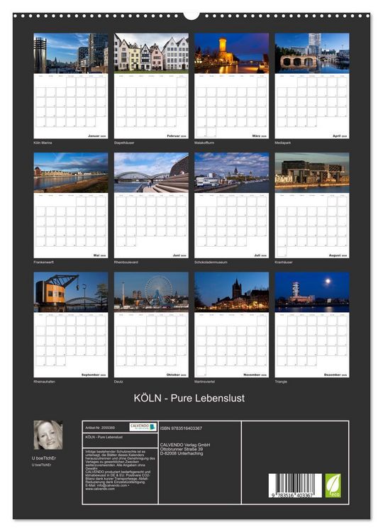 Produktbild: K&Ouml;LN - Pure Lebenslust (hochwertiger Premium Wandkalender 2026 DIN A2 hoch), Kunstdruck in Hochglanz