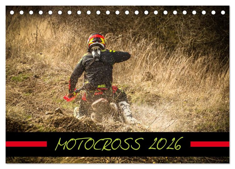 Produktbild: MOTOCROSS 2026 (Tischkalender 2026 DIN A5 quer), CALVENDO Monatskalender