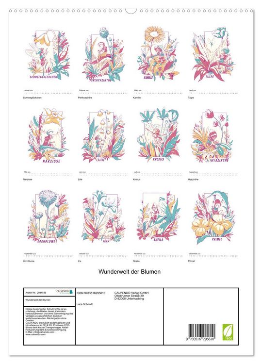 Produktbild: Wunderwelt der Blumen (hochwertiger Premium Wandkalender 2026 DIN A2 hoch), Kunstdruck in Hochglanz