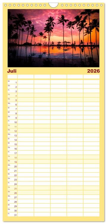 Produktbild: Familienplaner 2026 - Sri Lanka - Eine wahre Perle im Indischen Ozean mit 5 Spalten (Wandkalender, 21 x 45 cm) CALVENDO