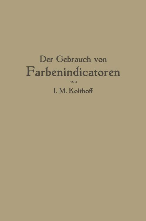 Produktbild: Der Gebrauch von Farbenindicatoren