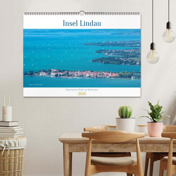 Produktbild: Insel Lindau - Bayerische Perle im Bodensee (Wandkalender 2026 DIN A2 quer), CALVENDO Monatskalender