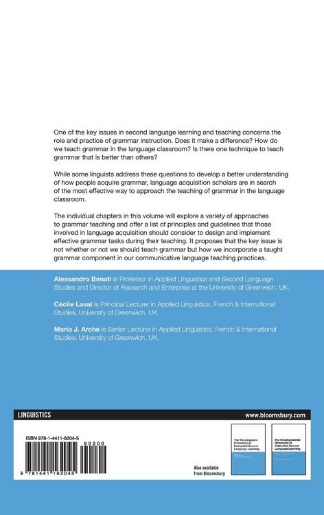Produktbild: The Grammar Dimension in Instructed Second Language Learning
