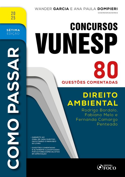 Produktbild: Como Passar em Concursos Vunesp - 7&ordf; Ed -2025
