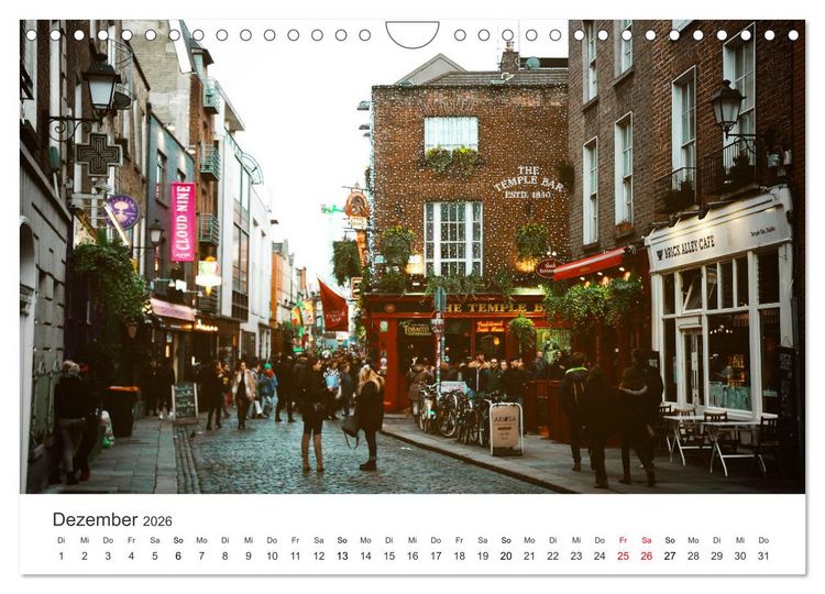 Produktbild: Dublin - Irlands beeindruckende Hauptstadt. (Wandkalender 2026 DIN A4 quer), CALVENDO Monatskalender