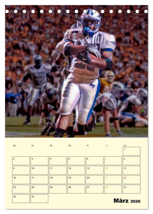 Produktbild: American Football, Team-Arbeit (Tischkalender 2026 DIN A5 hoch), CALVENDO Monatskalender