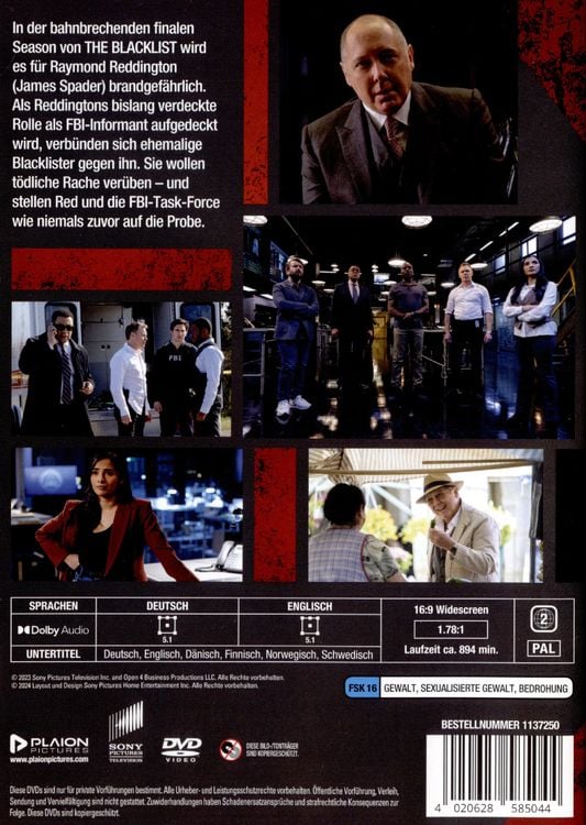 The Blacklist - Season 10 [6 DVDs]