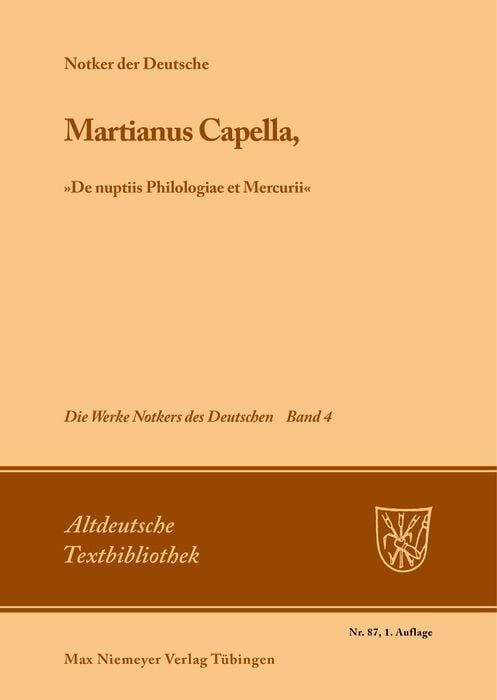Produktbild: Martianus Capella, 'De nuptiis Philologiae et Mercurii'