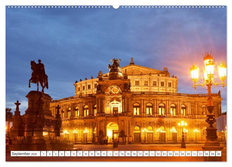 Produktbild: Die deutschen Bundesl&auml;nder - Sachsen (Wandkalender 2026 DIN A2 quer), CALVENDO Monatskalender