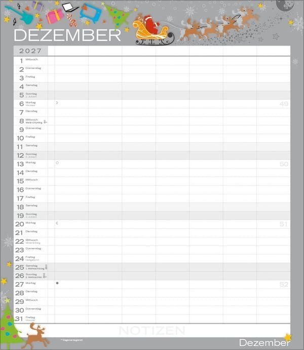 Produktbild: Multiplaner - Colour your time 2027
