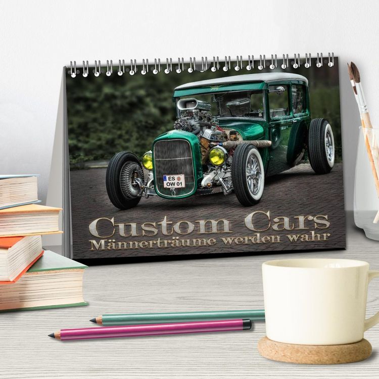 Produktbild: Custom Cars - M&auml;nnertr&auml;ume werden wahr (Tischkalender 2026 DIN A5 quer), CALVENDO Monatskalender