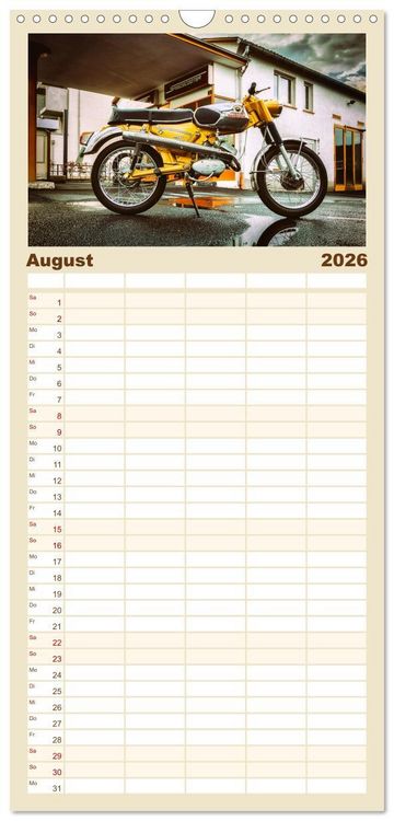 Produktbild: Familienplaner 2026 - Z&uuml;ndapp-Tr&auml;ume mit 5 Spalten (Wandkalender, 21 x 45 cm) CALVENDO