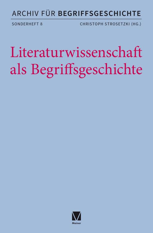 Produktbild: Literaturwissenschaft als Begriffsgeschichte