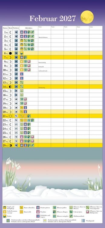 Produktbild: Der richtige Zeitpunkt Familienplaner 2027 - Monats-Wandkalender zum Aufh&auml;ngen, mit Spiralbindung, 22,4 x 48,5 cm