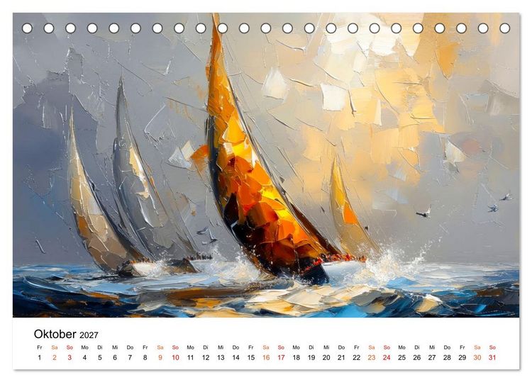 Produktbild: Segeln - Tanz mit dem Wind (Tischkalender 2027 DIN A5 quer), CALVENDO Monatskalender