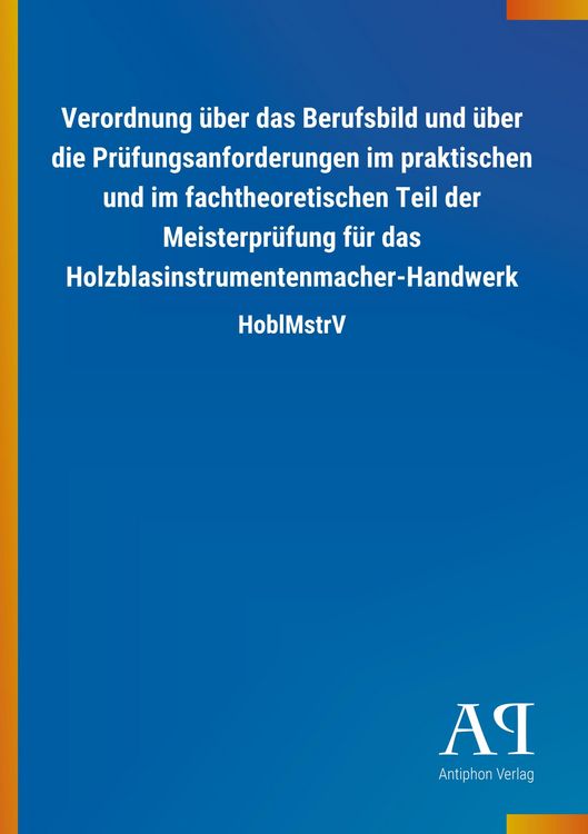 Produktbild: Verordnung &uuml;ber das Berufsbild und &uuml;ber die Pr&uuml;fungsanforder
