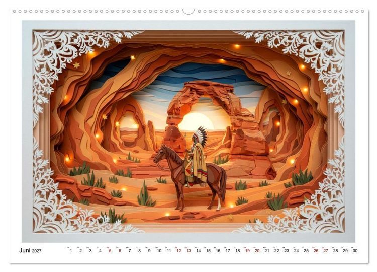 Produktbild: Wild West Dioramas (Wandkalender 2027 DIN A2 quer), CALVENDO Monatskalender