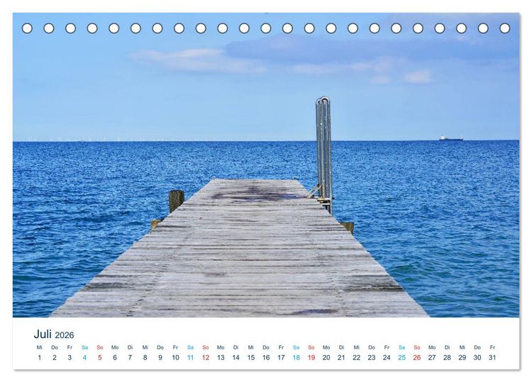 Produktbild: Der Fehmarn-Steg (Tischkalender 2026 DIN A5 quer), CALVENDO Monatskalender