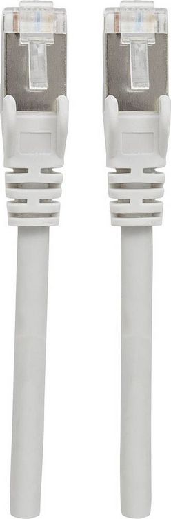 Produktbild: Intellinet 317139 RJ45 Patchkabel CAT 6a S/FTP 1.50 m Grau Folienschirm, Geflechtschirm, Halogenfrei 1 St.