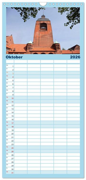 Produktbild: Familienplaner 2026 - Schleswig Holstein - Landeshauptstadt Kiel mit 5 Spalten (Wandkalender, 21 x 45 cm) CALVENDO