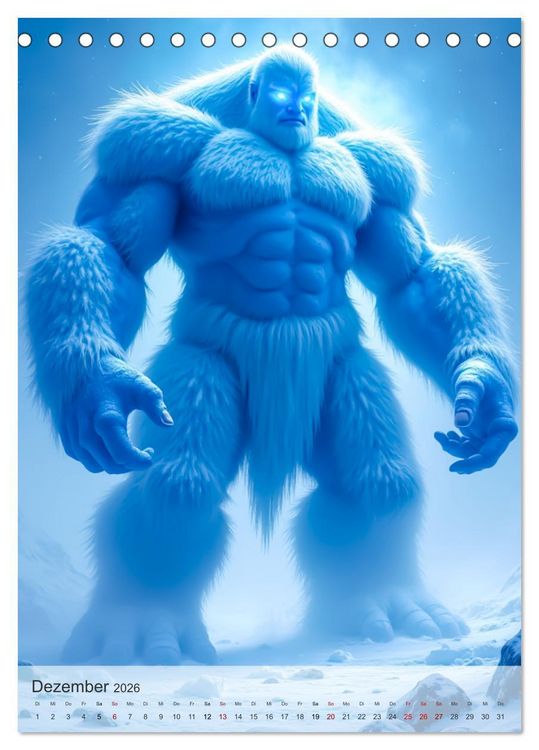 Produktbild: Nordische Mythologie - G&ouml;tter, Helden und Monster (Tischkalender 2026 DIN A5 hoch), CALVENDO Monatskalender