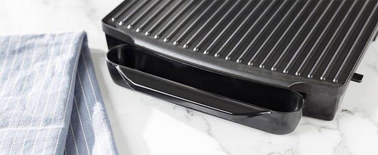 Produktbild: Princess 01.112425.01.001 Elektro Panini Grill Antihaftbeschichtung, Kontrollleuchte, klappbar Schwarz