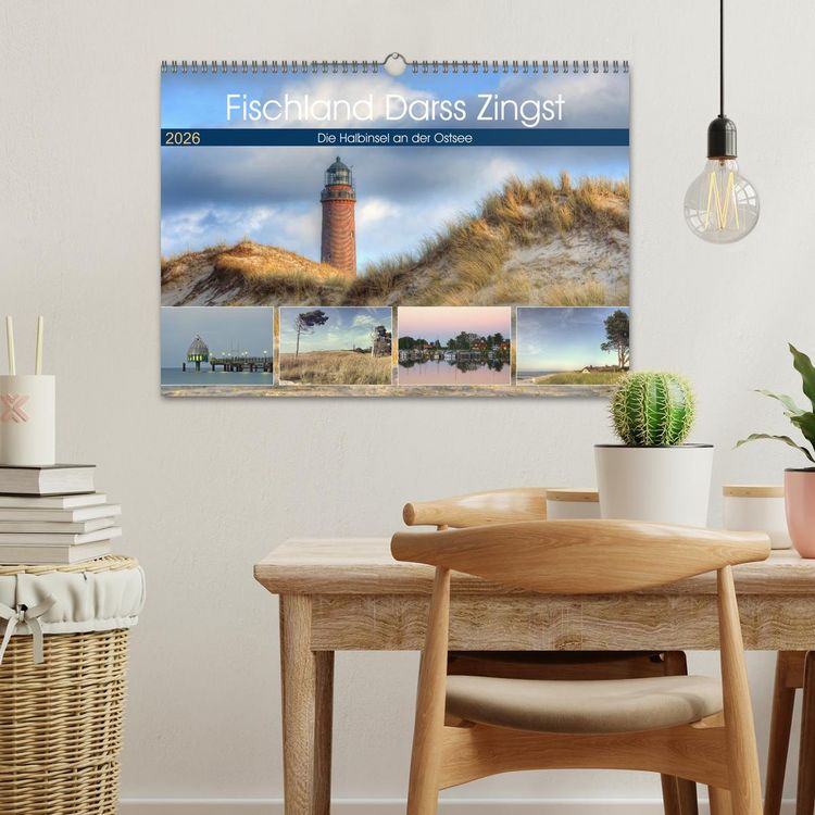 Produktbild: Fischland Dar&szlig; Zingst &ndash; Die Halbinsel an der Ostsee (Wandkalender 2026 DIN A3 quer), CALVENDO Monatskalender
