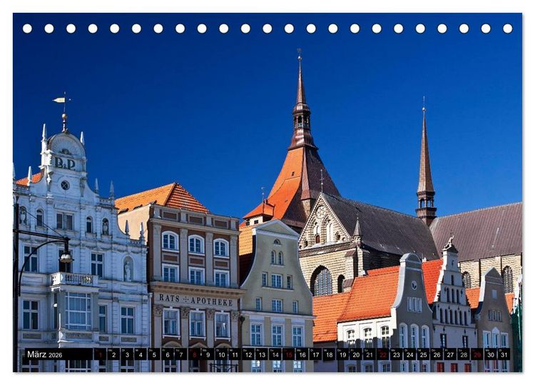 Produktbild: Ostseeperle Rostock (Tischkalender 2026 DIN A5 quer), CALVENDO Monatskalender