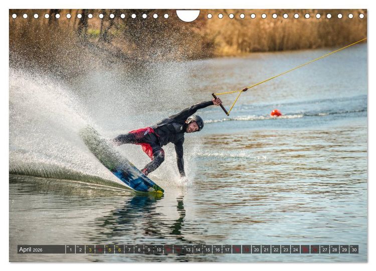 Produktbild: Wakeboarding - make water burn (Wandkalender 2026 DIN A4 quer), CALVENDO Monatskalender