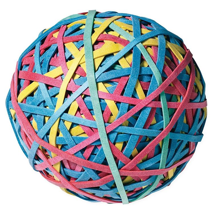 Produktbild: ALCO Gummiringe Ball mehrfarbig &Oslash;70mm 190g