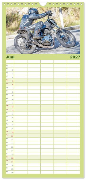 Produktbild: Familienplaner 2027 - Motorr&auml;der am Jochpass mit 5 Spalten (Wandkalender, 21 x 45 cm) CALVENDO