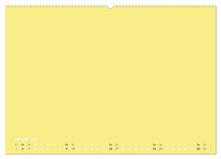 Produktbild: Bastelkalender - Gelb (Wandkalender 2027 DIN A2 quer), CALVENDO Monatskalender