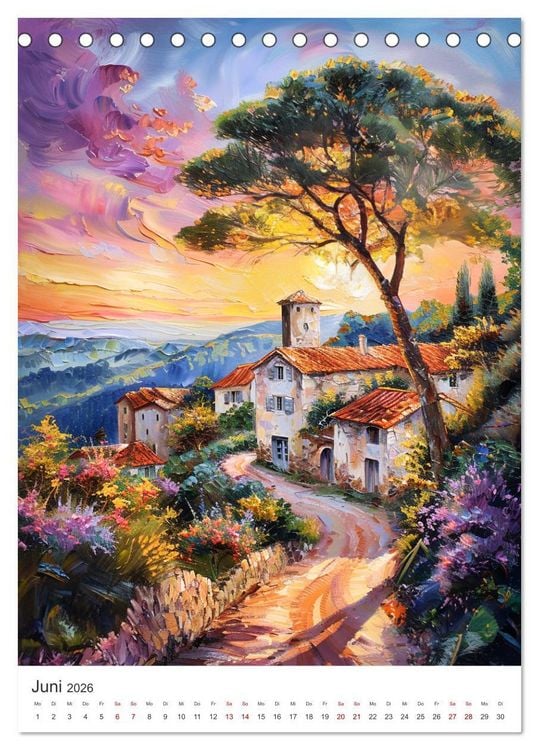 Produktbild: Poesie des Lichts - impressionistisches S&uuml;dfrankreich (Tischkalender 2026 DIN A5 hoch), CALVENDO Monatskalender