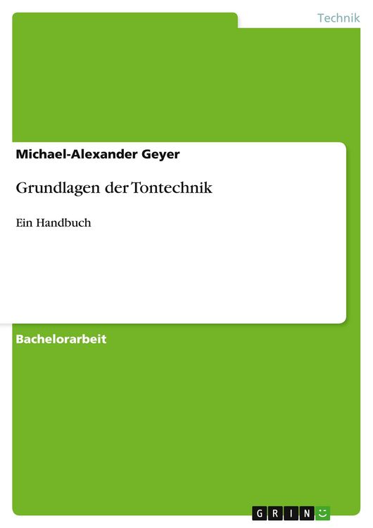 Produktbild: Grundlagen der Tontechnik