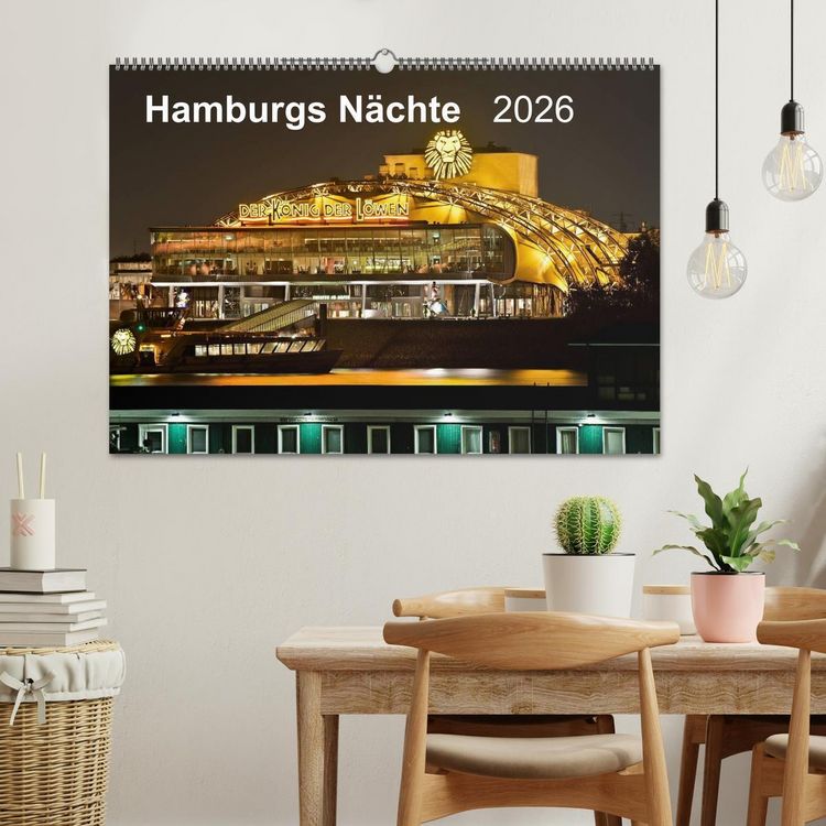 Produktbild: Hamburgs N&auml;chte (Wandkalender 2026 DIN A2 quer), CALVENDO Monatskalender