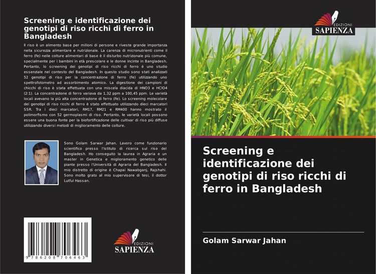 Produktbild: Screening e identificazione dei genotipi di riso ricchi di ferro in Bangladesh