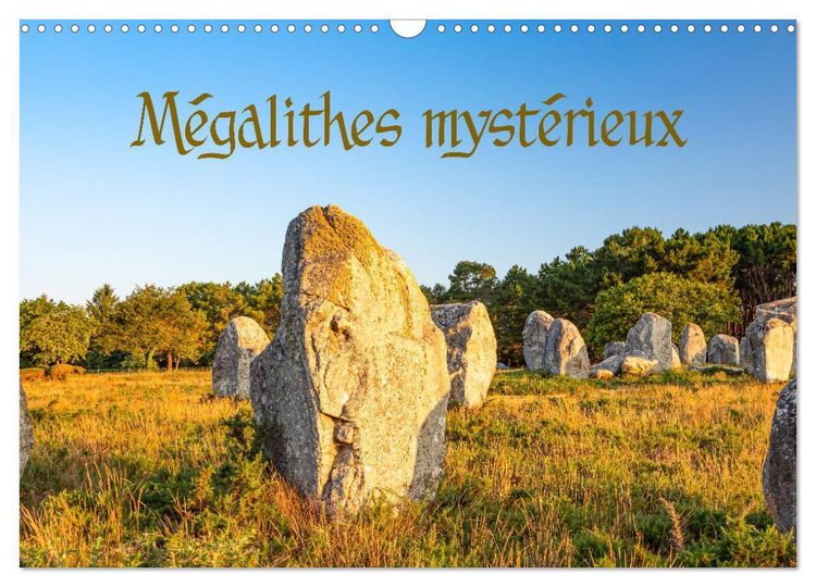 Produktbild: M&eacute;galithes myst&eacute;rieux (Calendrier mural 2026 DIN A3 vertical), CALVENDO calendrier mensuel