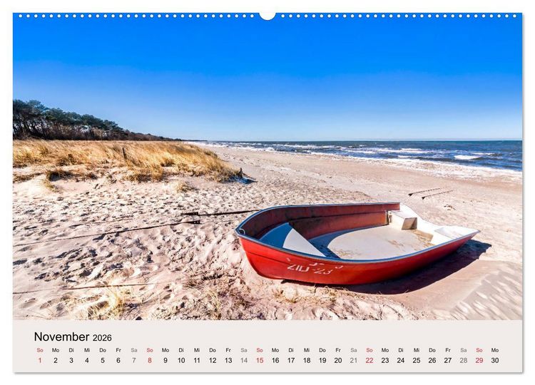 Produktbild: STRANDLUST: Fischland-Dar&szlig;-Zingst (hochwertiger Premium Wandkalender 2026 DIN A2 quer), Kunstdruck in Hochglanz