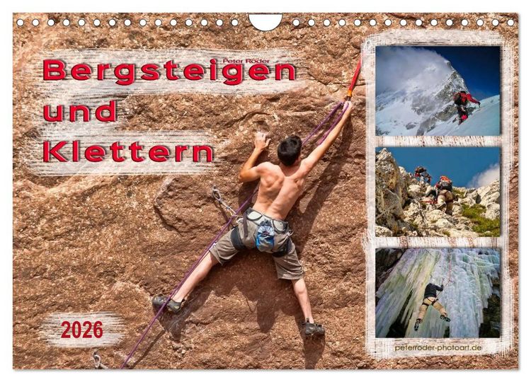 Produktbild: Bergsteigen und Klettern (Wandkalender 2026 DIN A4 quer), CALVENDO Monatskalender