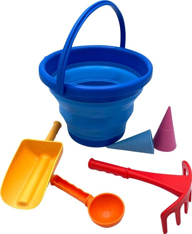 Schildkröt Funsport - 7in1 Sand Toys Falteimer Set - Blau