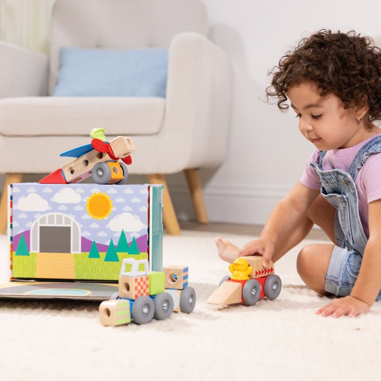 Produktbild: Melissa & Doug Blockables Fahrzeuge Bauset