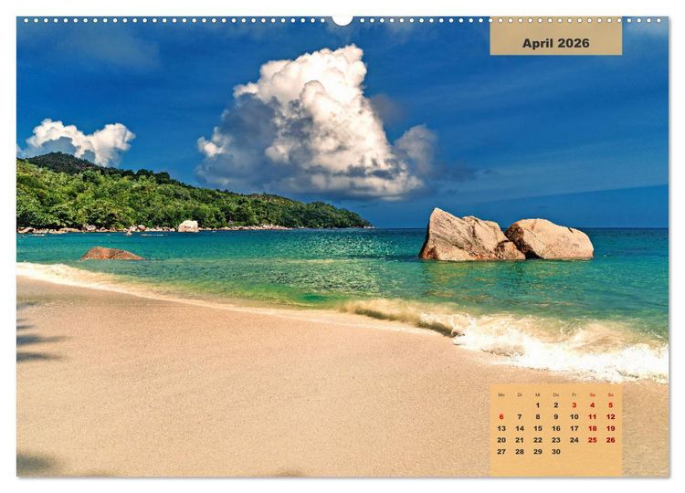 Produktbild: Ein Paradies aus Sand und Meer (Wandkalender 2026 DIN A2 quer), CALVENDO Monatskalender