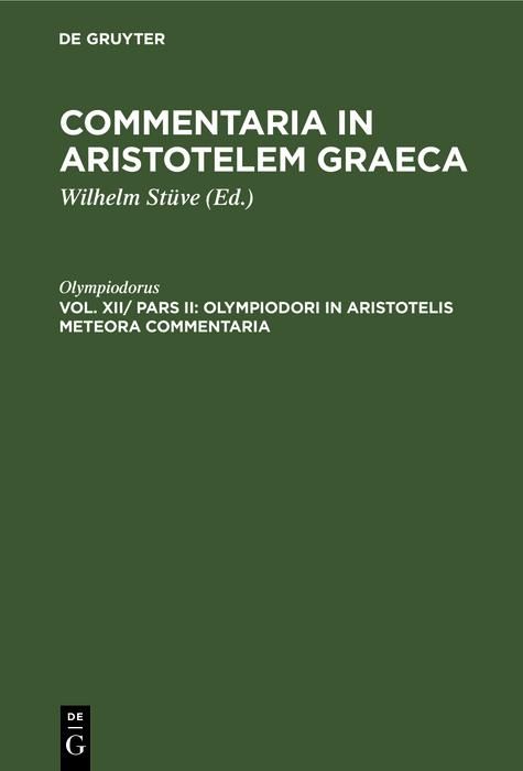 Produktbild: Olympiodori in Aristotelis Meteora commentaria