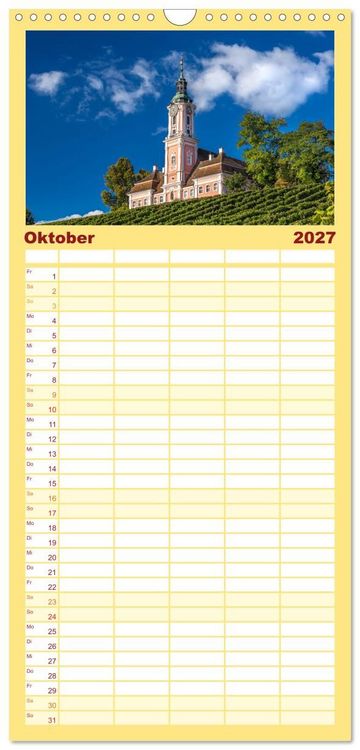 Produktbild: Familienplaner 2027 - Herbst rund um den Bodensee mit 5 Spalten (Wandkalender, 21 x 45 cm) CALVENDO
