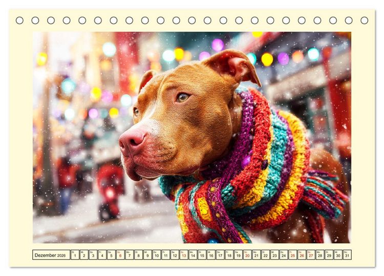 Produktbild: Pit Bull Terrier. Zwischen Wildblumen und Gro&szlig;stadtglanz (Tischkalender 2026 DIN A5 quer), CALVENDO Monatskalender