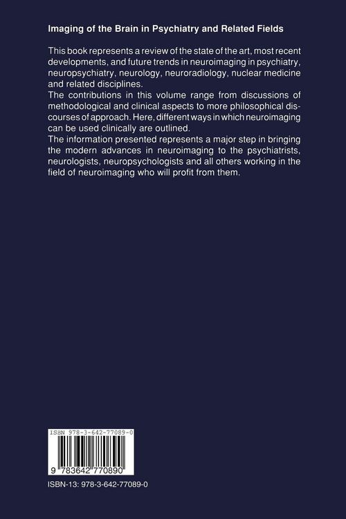 Produktbild: Imaging of the Brain in Psychiatry and Related Fields