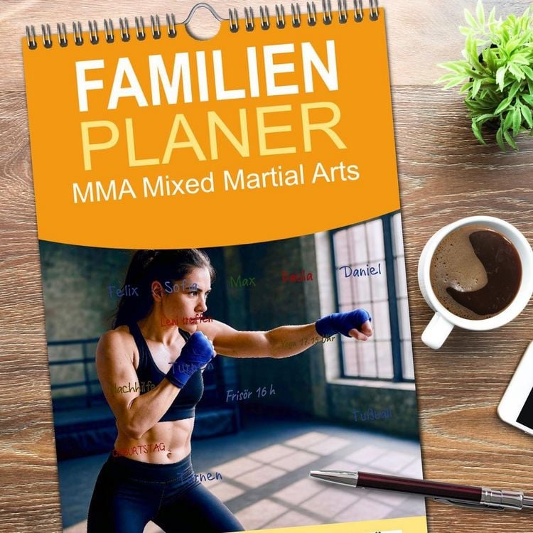 Produktbild: Familienplaner 2026 - MMA Mixed Martial Arts mit 5 Spalten (Wandkalender, 21 x 45 cm) CALVENDO